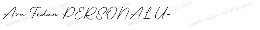 Ave Fedan PERSONAL U字体转换